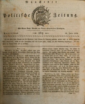 Münchener politische Zeitung (Süddeutsche Presse) Samstag 22. Juli 1809