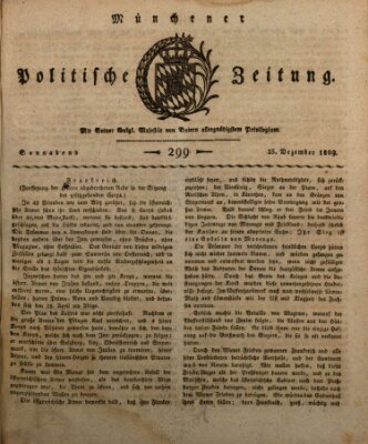 Münchener politische Zeitung (Süddeutsche Presse) Samstag 23. Dezember 1809