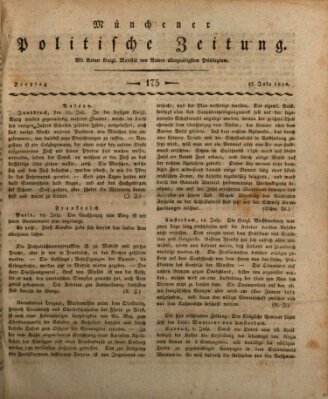 Münchener politische Zeitung (Süddeutsche Presse) Freitag 27. Juli 1810