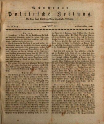Münchener politische Zeitung (Süddeutsche Presse) Dienstag 4. September 1810