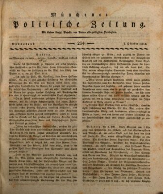 Münchener politische Zeitung (Süddeutsche Presse) Samstag 6. Oktober 1810