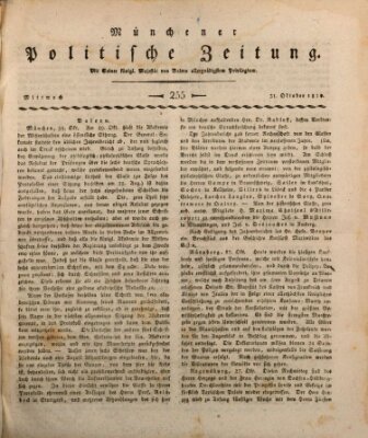 Münchener politische Zeitung (Süddeutsche Presse) Mittwoch 31. Oktober 1810