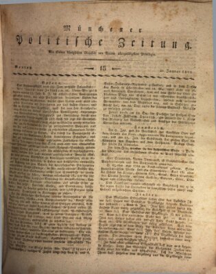 Münchener politische Zeitung (Süddeutsche Presse) Montag 21. Januar 1811