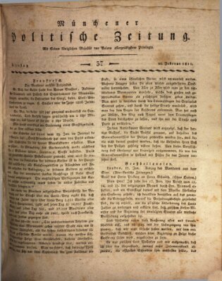 Münchener politische Zeitung (Süddeutsche Presse) Dienstag 12. Februar 1811