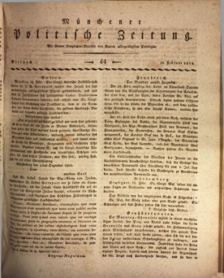 Münchener politische Zeitung (Süddeutsche Presse) Mittwoch 20. Februar 1811