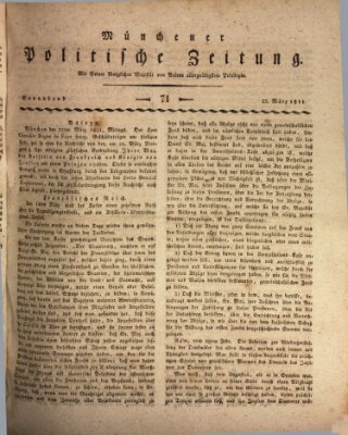 Münchener politische Zeitung (Süddeutsche Presse) Samstag 23. März 1811