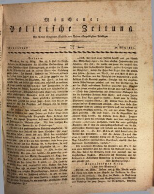 Münchener politische Zeitung (Süddeutsche Presse) Samstag 30. März 1811