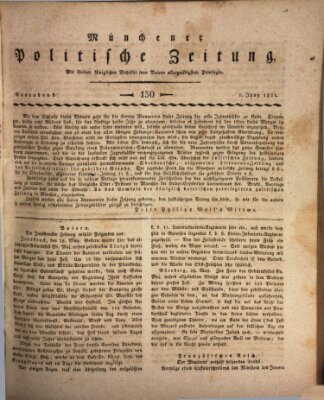 Münchener politische Zeitung (Süddeutsche Presse) Samstag 1. Juni 1811