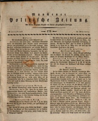 Münchener politische Zeitung (Süddeutsche Presse) Samstag 20. Juli 1811