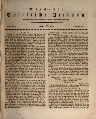 Münchener politische Zeitung (Süddeutsche Presse) Montag 5. August 1811