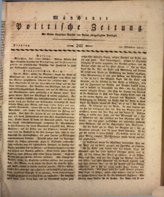 Münchener politische Zeitung (Süddeutsche Presse) Freitag 11. Oktober 1811