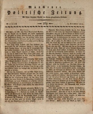 Münchener politische Zeitung (Süddeutsche Presse) Mittwoch 13. November 1811