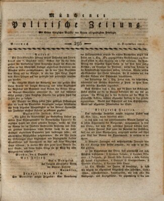Münchener politische Zeitung (Süddeutsche Presse) Mittwoch 11. Dezember 1811