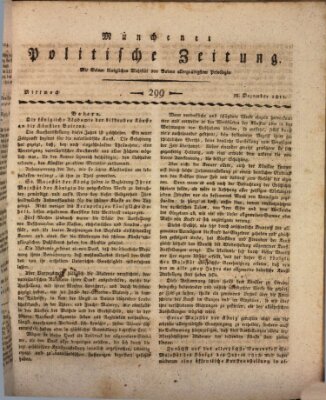 Münchener politische Zeitung (Süddeutsche Presse) Mittwoch 18. Dezember 1811