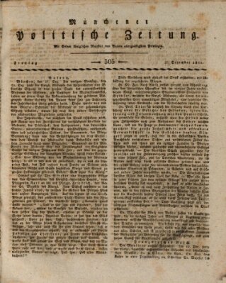 Münchener politische Zeitung (Süddeutsche Presse) Freitag 27. Dezember 1811