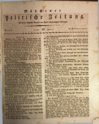 Münchener politische Zeitung (Süddeutsche Presse) Montag 13. Januar 1812