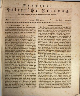 Münchener politische Zeitung (Süddeutsche Presse) Samstag 29. Februar 1812