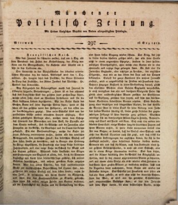 Münchener politische Zeitung (Süddeutsche Presse) Mittwoch 16. Dezember 1812