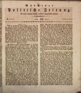 Münchener politische Zeitung (Süddeutsche Presse) Montag 21. Dezember 1812