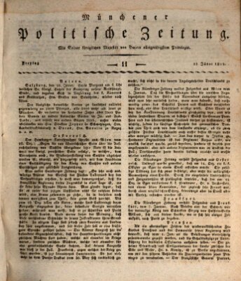 Münchener politische Zeitung (Süddeutsche Presse) Freitag 13. Januar 1815