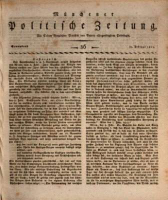 Münchener politische Zeitung (Süddeutsche Presse) Samstag 11. Februar 1815