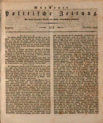 Münchener politische Zeitung (Süddeutsche Presse) Dienstag 24. Oktober 1815