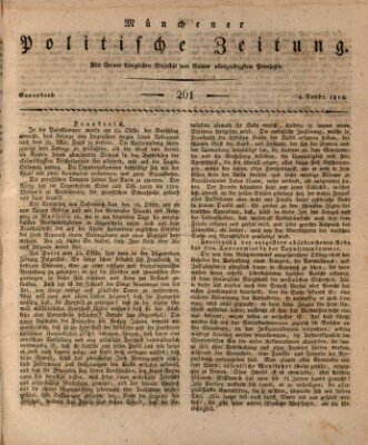 Münchener politische Zeitung (Süddeutsche Presse) Samstag 4. November 1815