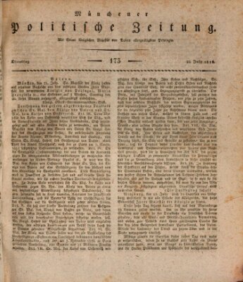 Münchener politische Zeitung (Süddeutsche Presse) Dienstag 23. Juli 1816