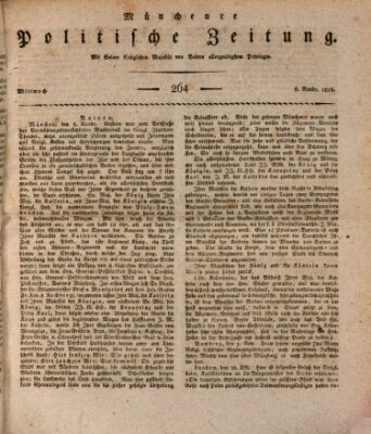Münchener politische Zeitung (Süddeutsche Presse) Mittwoch 6. November 1816