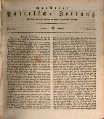 Münchener politische Zeitung (Süddeutsche Presse) Dienstag 11. Februar 1817