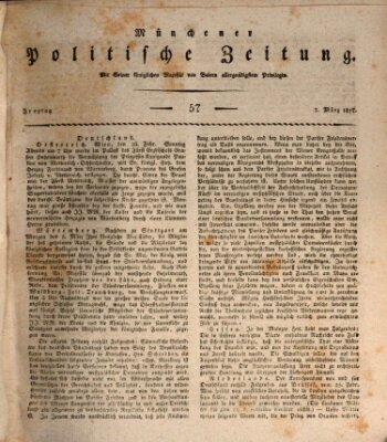 Münchener politische Zeitung (Süddeutsche Presse) Freitag 7. März 1817