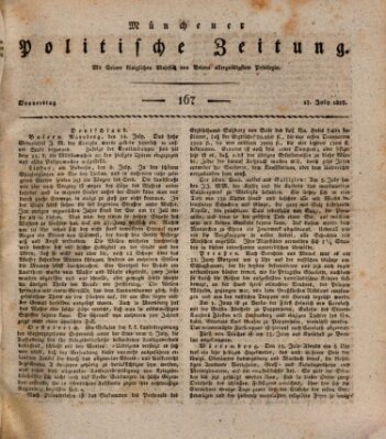Münchener politische Zeitung (Süddeutsche Presse) Donnerstag 17. Juli 1817
