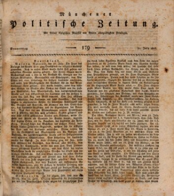 Münchener politische Zeitung (Süddeutsche Presse) Donnerstag 31. Juli 1817