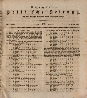 Münchener politische Zeitung (Süddeutsche Presse) Samstag 23. August 1817