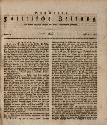 Münchener politische Zeitung (Süddeutsche Presse) Montag 29. September 1817