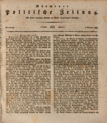 Münchener politische Zeitung (Süddeutsche Presse) Dienstag 4. November 1817