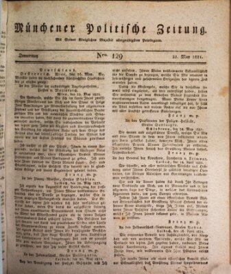 Münchener politische Zeitung (Süddeutsche Presse) Donnerstag 31. Mai 1821