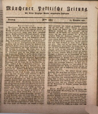 Münchener politische Zeitung (Süddeutsche Presse) Dienstag 27. November 1821