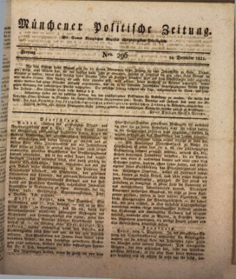 Münchener politische Zeitung (Süddeutsche Presse) Freitag 14. Dezember 1821