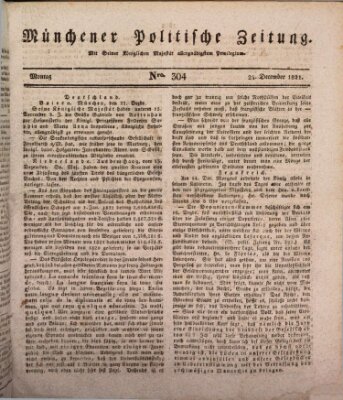 Münchener politische Zeitung (Süddeutsche Presse) Montag 24. Dezember 1821