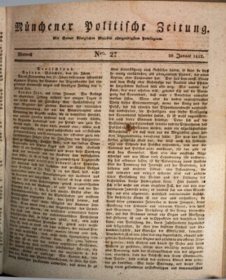 Münchener politische Zeitung (Süddeutsche Presse) Mittwoch 30. Januar 1822