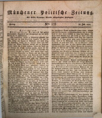 Münchener politische Zeitung (Süddeutsche Presse) Freitag 26. Juli 1822
