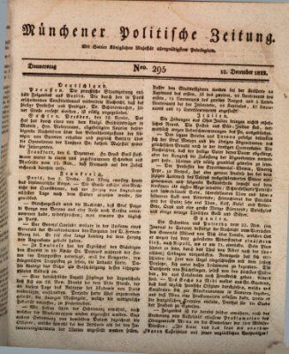 Münchener politische Zeitung (Süddeutsche Presse) Donnerstag 12. Dezember 1822
