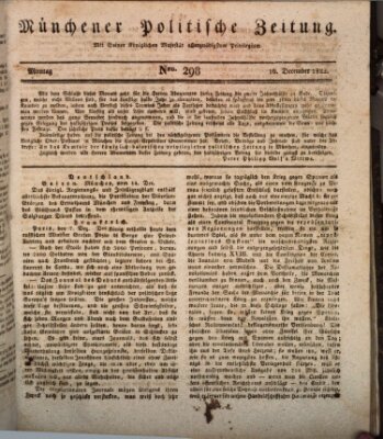 Münchener politische Zeitung (Süddeutsche Presse) Montag 16. Dezember 1822