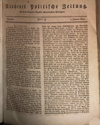 Münchener politische Zeitung (Süddeutsche Presse) Samstag 1. Januar 1825