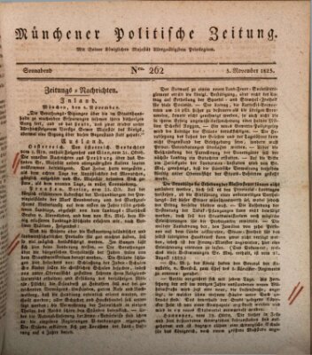 Münchener politische Zeitung (Süddeutsche Presse) Samstag 5. November 1825