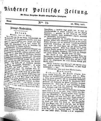 Münchener politische Zeitung (Süddeutsche Presse) Mittwoch 28. März 1827