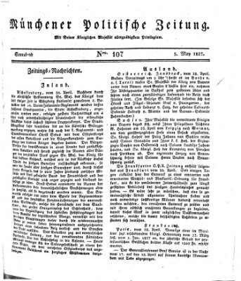Münchener politische Zeitung (Süddeutsche Presse) Samstag 5. Mai 1827