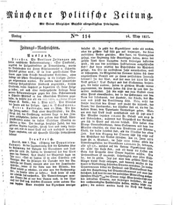 Münchener politische Zeitung (Süddeutsche Presse) Montag 14. Mai 1827