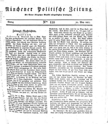 Münchener politische Zeitung (Süddeutsche Presse) Montag 21. Mai 1827